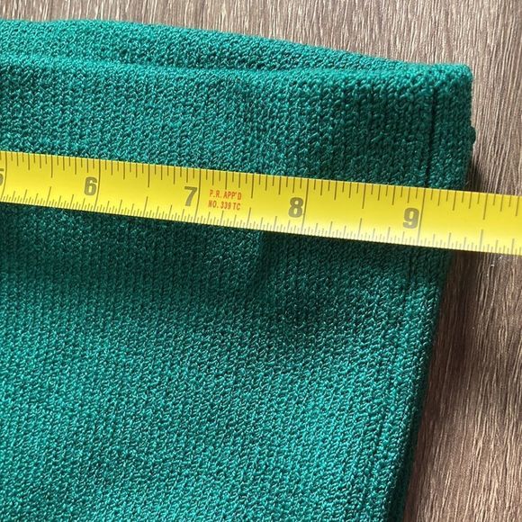 Vintage Womens St. John by Marie Gray Green Knit Hi Waisted Straight Pants sz 6 - Picture 10 of 12